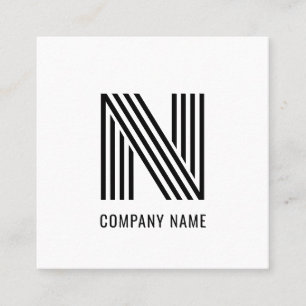 Modernes, elegantes Monogramm-Design Telefonnummerkarte