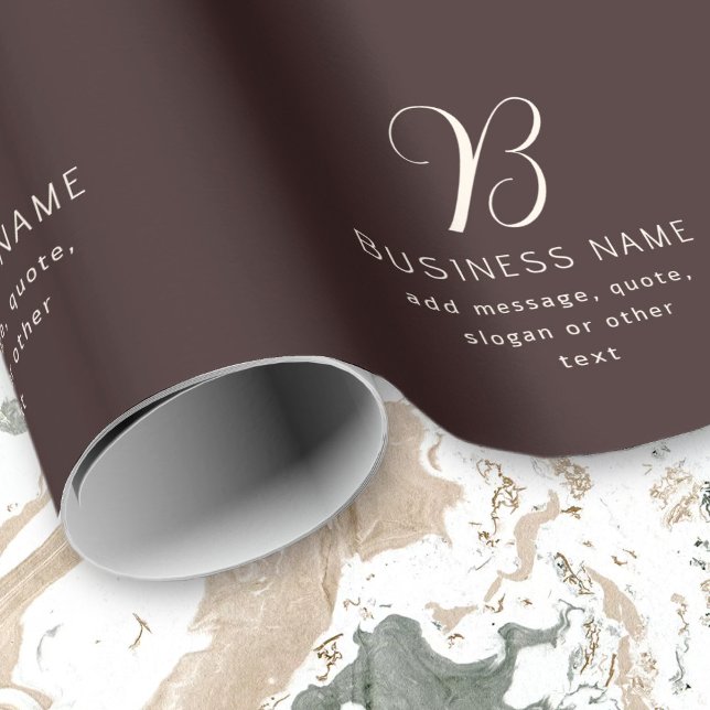 Modernes, elegantes Monogramm für Unternehmensname Geschenkpapier (Von Creator hochgeladen)