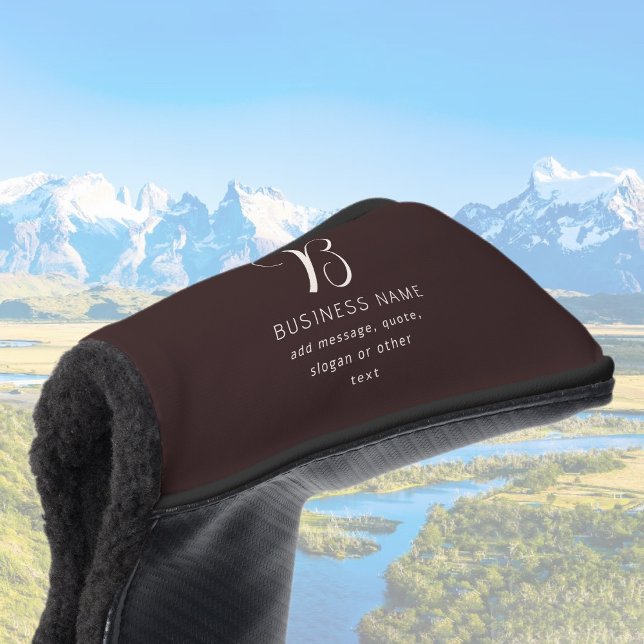 Modernes, elegantes Monogramm für Unternehmensname Golf Headcover (Von Creator hochgeladen)