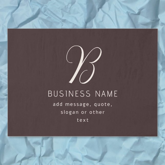 Modernes, elegantes Monogramm für Unternehmensname Seidenpapier (Von Creator hochgeladen)