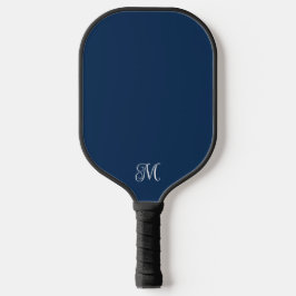 Modernes elegantes Monogramm in Navy oder beliebig Pickleball Schläger