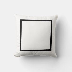 Modernes, elegantes MONOGRAMM-Massiv Schwarz Kissen