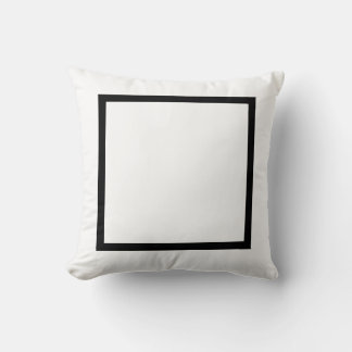 Modernes, elegantes MONOGRAMM-Massiv Schwarz Kissen