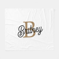 Modernes elegantes Monogramm Name Black Gold Scrip