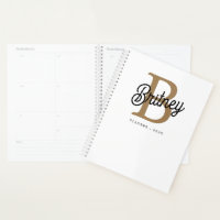 Modernes elegantes Monogramm Name Black Gold Scrip