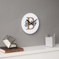Modernes elegantes Monogramm Name Black Gold Scrip