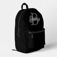 Modernes, elegantes Monogramm Name Schwarz Graue S
