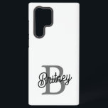 Modernes, elegantes Monogramm Name Schwarz Graue S Samsung Galaxy Hülle<br><div class="desc">Das Samsung SGH-E900 Mobiltelefon ist mit dem Samsung SGH-E200 das erste Mobiltelefon der Welt. Das Samsung SGH-X500 ist ein neues Mobiltelefon, das sich durch seine kompakte Bauweise auszeichnet. Dieses Gehäuse mit einem eleganten Schwarz-Grauen-Design ist personalisiert mit einem eleganten Monogramm und Namen in einem ausgeklügelten Script-Schriftart. Das Samsung SGH-X500 ist ein...</div>