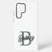 Modernes, elegantes Monogramm Name Schwarz Graue S