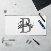 Modernes, elegantes Monogramm Name Schwarz Graue S