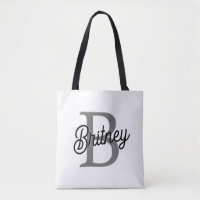 Modernes, elegantes Monogramm Name Schwarz Graue S