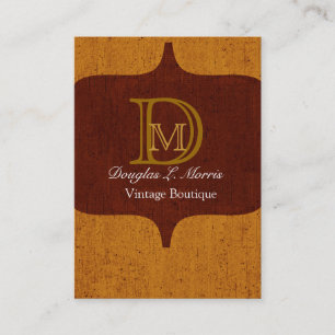 Modernes, elegantes Monogramm Vintag Visitenkarte