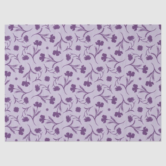 Modernes elegantes Muster Chic Niedlich Lila Seidenpapier (Vorderseite)