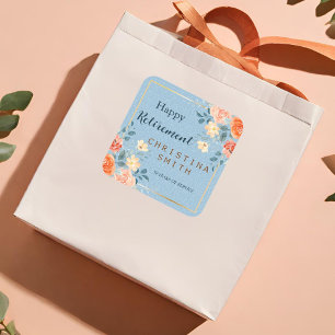 Modernes elegantes Party für Blumenbeete Quadratischer Aufkleber