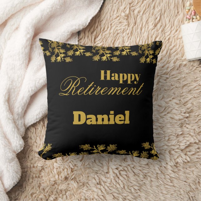 Modernes elegantes Party mit schwarzem Blumen Kissen (Decke)