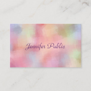 Modernes, elegantes Pastel-Farbhandschrift Visitenkarte