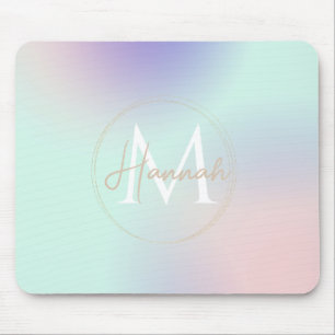 Modernes, elegantes Pastel Pink Mint Lila Farbgebu Mousepad