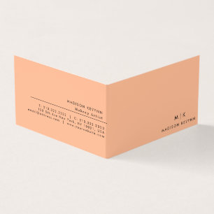 Modernes Elegantes Peach Fuzz Beauty Beruflich Visitenkarten