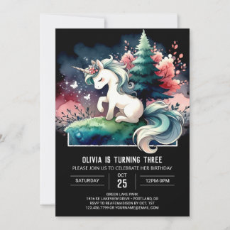 Modernes Elegantes Pferd Geburtstag Einladung