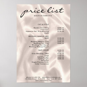Modernes elegantes Preislisten-Poster Poster