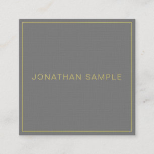 Modernes, elegantes Premium-Linen-Template Berufli Quadratische Visitenkarte