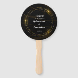 Modernes, elegantes Programm für goldene Hochzeite Fächer