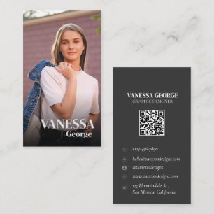 Modernes, elegantes QR-Foto Beruflich Visitenkarte