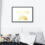 Modernes elegantes Rainbow EDITABLE TEXT GOLD Foliendrucke<br><div class="desc">Moderne elegante Regenbogen-EDITABLE-TEXT GOLD Foil Prints</div>