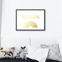 Modernes elegantes Rainbow EDITABLE TEXT GOLD