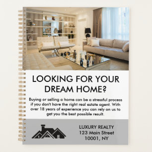 Modernes Elegantes Real Anwesen Agent Personalisie Planer