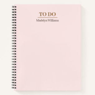 Modernes, elegantes Rosa für Geschäftsreisende Notizbuch