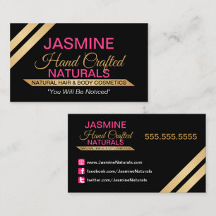 Modernes Elegantes Rosa und Gold Visitenkarte