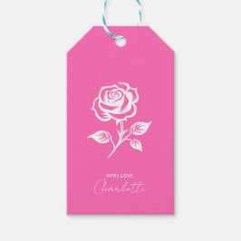 Modernes, elegantes Rosa und Rose Geschenkanhänger