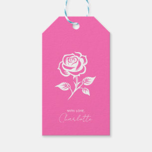 Modernes, elegantes Rosa und Rose Geschenkanhänger