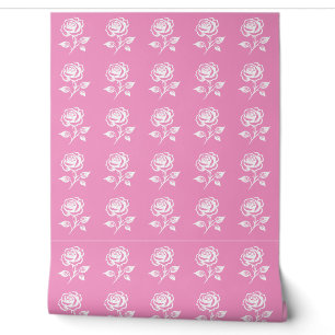 Modernes, elegantes Rosa und Weiß Tapete