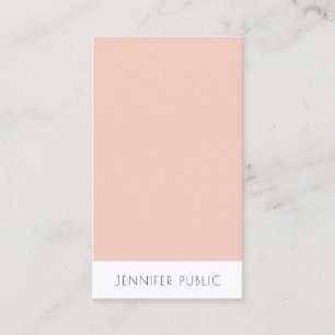 Modernes elegantes, rosa weißes Template einfach Visitenkarte