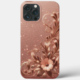 Modernes, elegantes Rose mit Blumenkurve2 Case-Mate iPhone Hülle