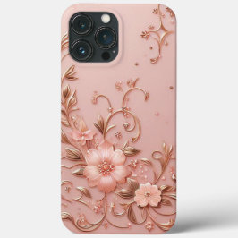 Modernes, elegantes Rose mit Blumenkurve8 Case-Mate iPhone Hülle