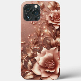 Modernes, elegantes Rose mit Blumenkurve Case-Mate iPhone Hülle
