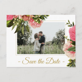Modernes, elegantes rustikales Foto Save the Date  Ankündigungspostkarte