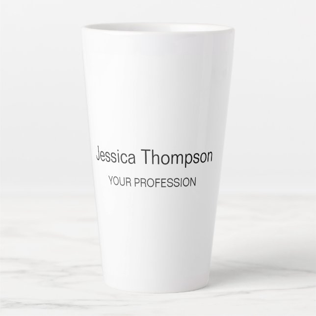 Modernes Elegantes Schlicht Einfaches Beruflich Milchtasse (Vorderseite)