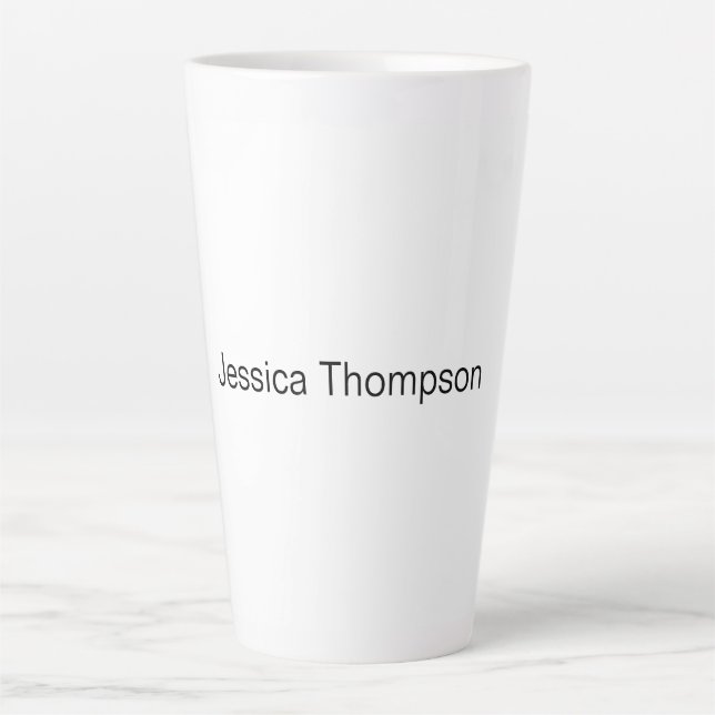 Modernes Elegantes Schlicht Einfaches Beruflich Milchtasse (Vorderseite)