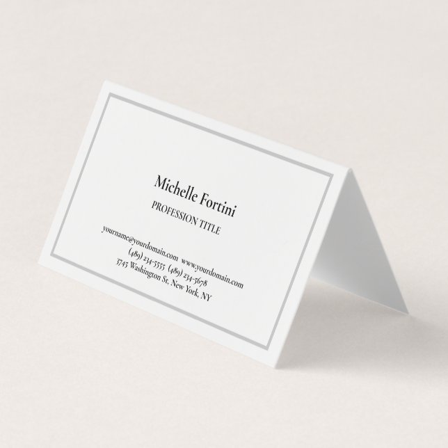 Modernes Elegantes Schlicht Einfaches Minimalistis Visitenkarten (Vorderseite)