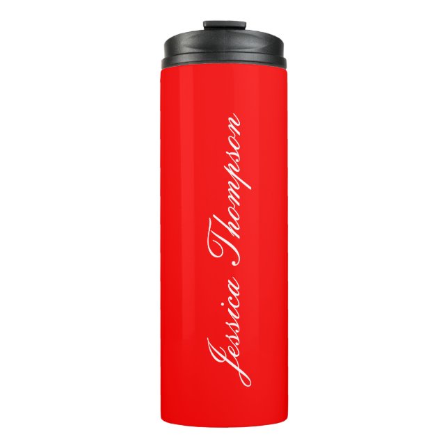 Modernes Elegantes Schlichtes, einfaches Beruflich Thermosbecher (Vorderseite)