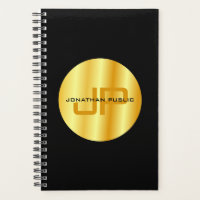 Modernes, elegantes Schwarz-Gold-Template-Monogram