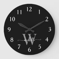 Modernes, elegantes Schwarz-Grau-Monogramm-Namenss