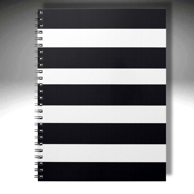 Modernes elegantes Schwarz-Weiß-Notebook Notizblock (A timeless Classic!)