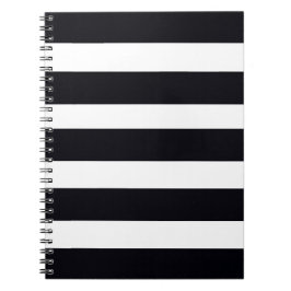 Modernes elegantes Schwarz-Weiß-Notebook Notizblock