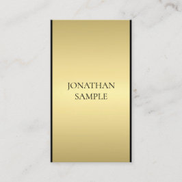 Modernes Elegantes Schwarzes Gold Beruflich Visitenkarte