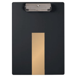 Modernes, elegantes Schwarzes Imitat-Monogramm Klemmbrett